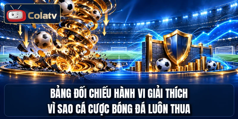 Bảng đối chiếu hành vi giải thích vì sao cá cược bóng đá luôn thua