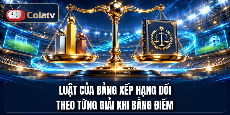 Luật của bảng xếp hạng đổi theo từng giải khi bằng điểm
